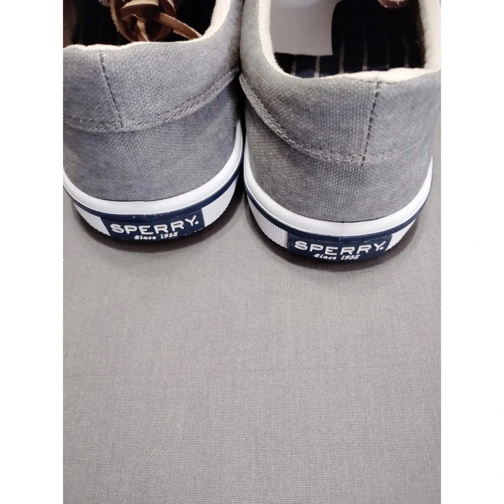 NWT Sperry Boat Shoes Striper II CVO STS17393‎ Gray Preppy Resort Athletic Men 8